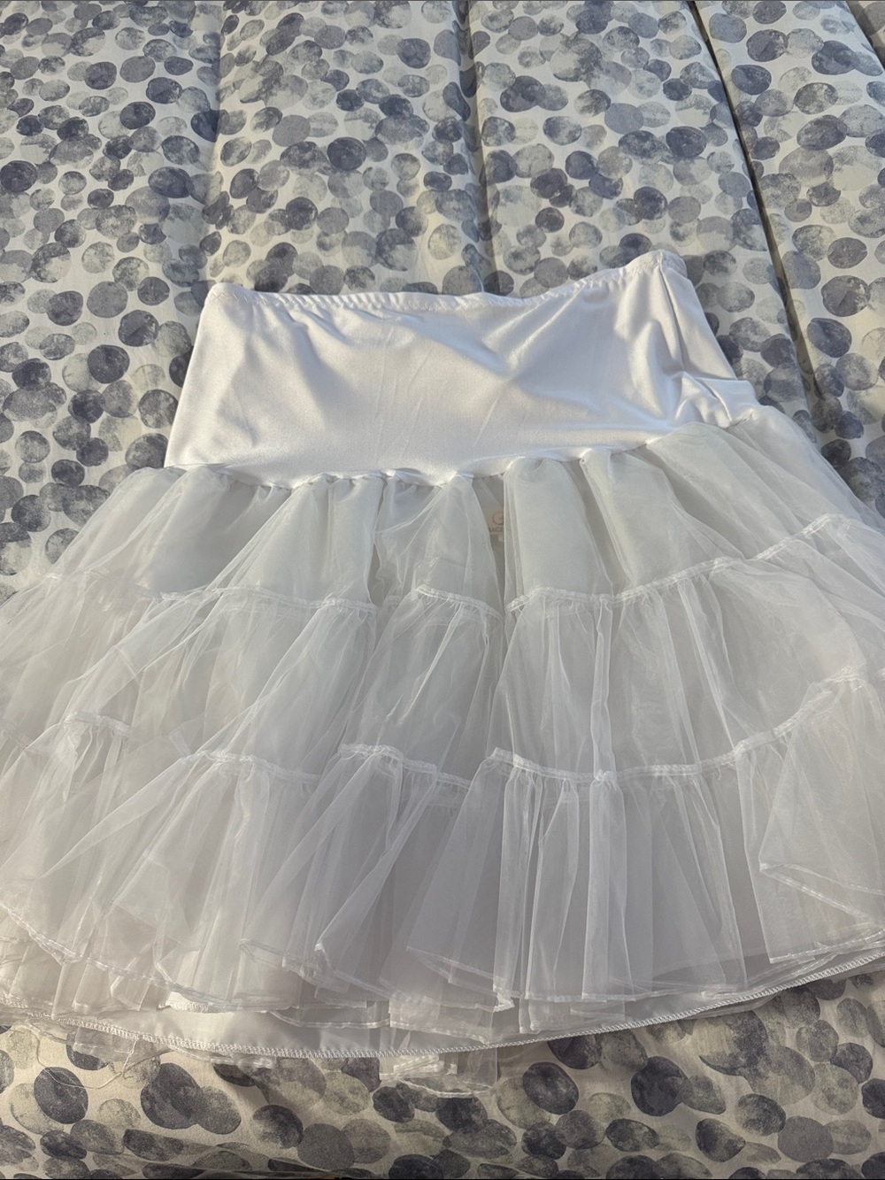 Grace Karin White Layered Tulle Skirt